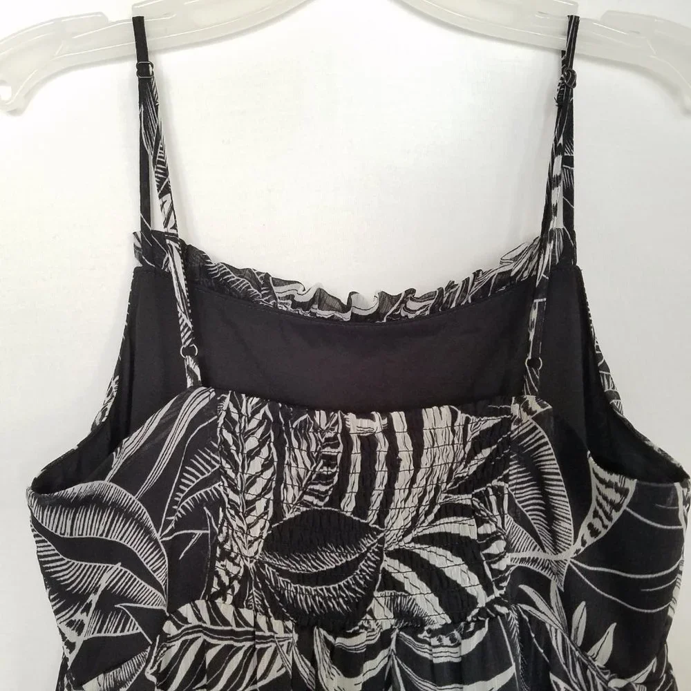 Banana Republic NEW Tropical‎ Maxi Dress Black XS
